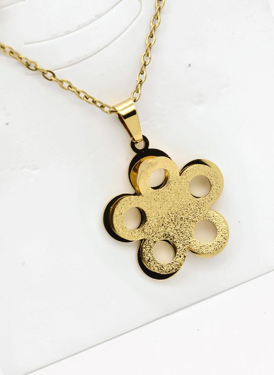 SET DE COLLAR, DIJE Y ARETES EN ACERO INOXIDABLE 316L