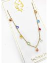 SET DE COLLAR, DIJE Y ARETES EN ACERO INOXIDABLE 316L