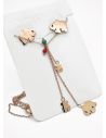 SET DE COLLAR, DIJE Y ARETES EN ACERO INOXIDABLE 316L