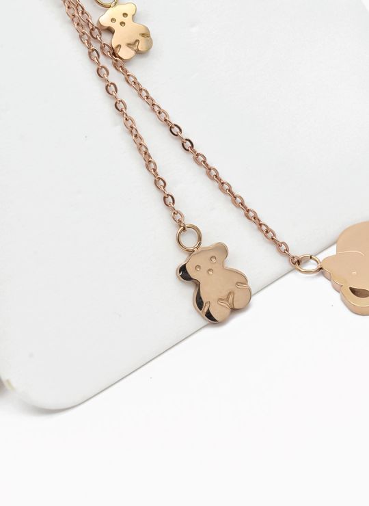 SET DE COLLAR, DIJE Y ARETES EN ACERO INOXIDABLE 316L