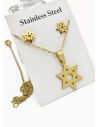 SET DE COLLAR, DIJE Y ARETES EN ACERO INOXIDABLE 316L