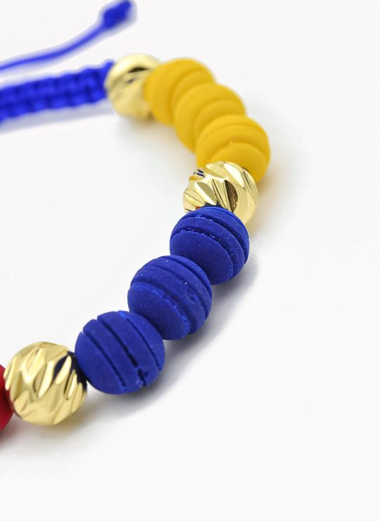 PULSERA COLOMBIA / BRAZALETE EN RODIO CON MICROCIRCONES