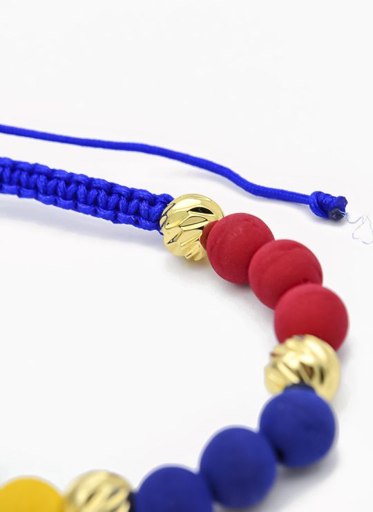 PULSERA COLOMBIA / BRAZALETE EN RODIO CON MICROCIRCONES