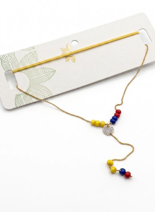 SET DE COLLAR  BISUTERIA Y DIJE EN RODIO CON MICROCIRCIONES / GARANTIA