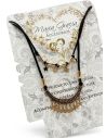 SET DE COLLAR  Y DIJE EN BISUTERIA FINA CON MICROCIRCIONES / GARANTIA