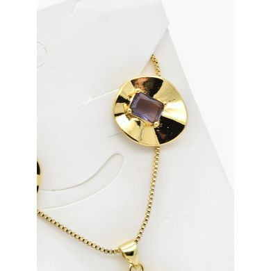 SET DE COLLAR, DIJE Y ARETES EN ACERO INOXIDABLE 316L