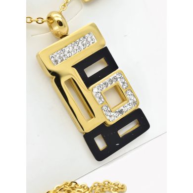 SET DE COLLAR, DIJE Y ARETES EN ACERO INOXIDABLE 316L