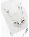 SET DE COLLAR Y DIJE EN RODIO CON MICROCIRCIONES / GARANTIA