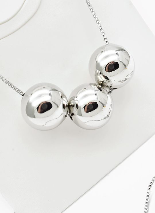 SET DE COLLAR Y DIJE EN RODIO CON MICROCIRCIONES / GARANTIA