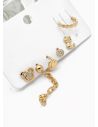 SET DE ARETES X 3 PARES RODIO XUPING /GARANTIZADO
