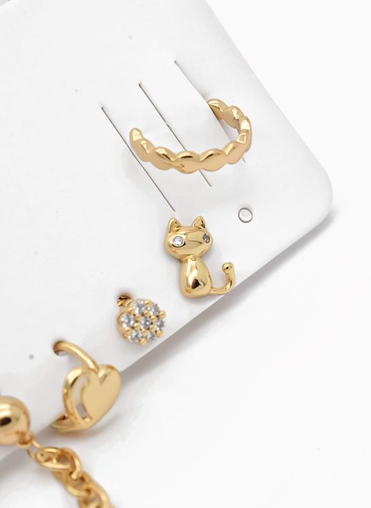 SET DE ARETES X 3 PARES RODIO XUPING /GARANTIZADO