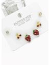 SET DE ARETES X 3 PARES RODIO XUPING /GARANTIZADO