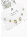 SET DE ARETES X 3 PARES RODIO XUPING /GARANTIZADO