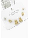 SET DE ARETES X 3 PARES RODIO XUPING /GARANTIZADO