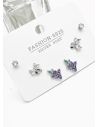 SET DE ARETES X 3 PARES RODIO XUPING /GARANTIZADO