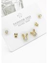 SET DE ARETES X 3 PARES RODIO XUPING /GARANTIZADO