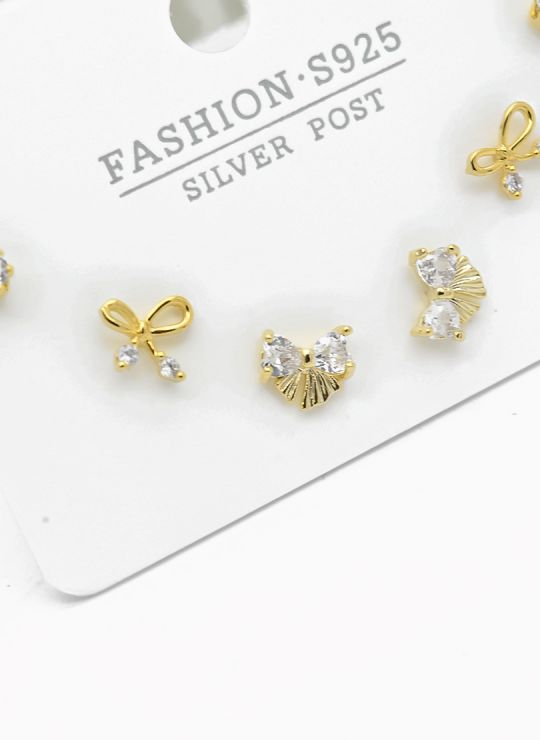 SET DE ARETES X 3 PARES RODIO XUPING /GARANTIZADO