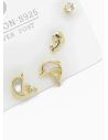 SET DE ARETES X 3 PARES RODIO XUPING /GARANTIZADO