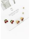 SET DE ARETES X 3 PARES RODIO XUPING /GARANTIZADO