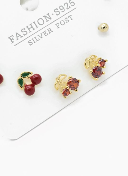 SET DE ARETES X 3 PARES RODIO XUPING /GARANTIZADO