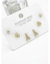 SET DE ARETES X 3 PARES RODIO XUPING /GARANTIZADO