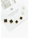 SET DE ARETES X 3 PARES RODIO XUPING /GARANTIZADO