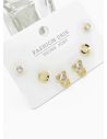 SET DE ARETES X 3 PARES RODIO XUPING /GARANTIZADO