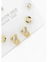 SET DE ARETES X 3 PARES RODIO XUPING /GARANTIZADO