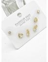 SET DE ARETES X 3 PARES RODIO XUPING /GARANTIZADO