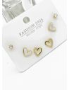 SET DE ARETES X 3 PARES RODIO XUPING /GARANTIZADO