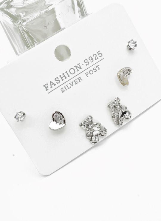 SET DE ARETES X 3 PARES RODIO XUPING /GARANTIZADO