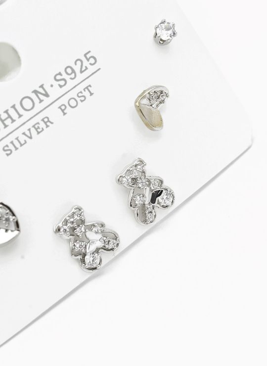 SET DE ARETES X 3 PARES RODIO XUPING /GARANTIZADO
