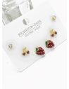 SET DE ARETES X 3 PARES RODIO XUPING /GARANTIZADO