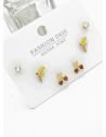 SET DE ARETES X 3 PARES RODIO XUPING /GARANTIZADO