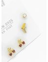 SET DE ARETES X 3 PARES RODIO XUPING /GARANTIZADO