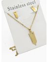 SET DE COLLAR, DIJE Y ARETES EN ACERO INOXIDABLE 316L