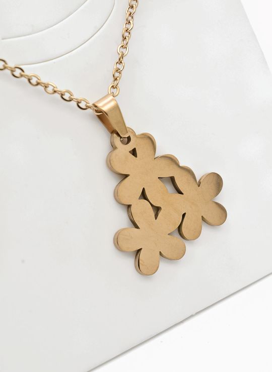 SET DE COLLAR, DIJE Y ARETES EN ACERO INOXIDABLE 316L