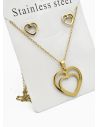 SET DE COLLAR, DIJE Y ARETES EN ACERO INOXIDABLE 316L