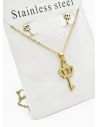 SET DE COLLAR, DIJE Y ARETES EN ACERO INOXIDABLE 316L