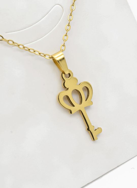 SET DE COLLAR, DIJE Y ARETES EN ACERO INOXIDABLE 316L