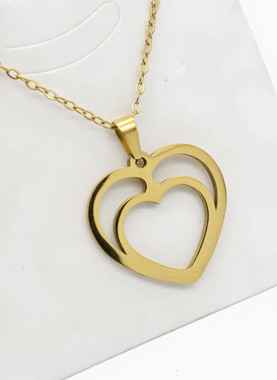 SET DE COLLAR, DIJE Y ARETES EN ACERO INOXIDABLE 316L