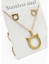 SET DE COLLAR, DIJE Y ARETES EN ACERO INOXIDABLE 316L