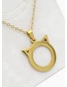 SET DE COLLAR, DIJE Y ARETES EN ACERO INOXIDABLE 316L
