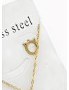 SET DE COLLAR, DIJE Y ARETES EN ACERO INOXIDABLE 316L
