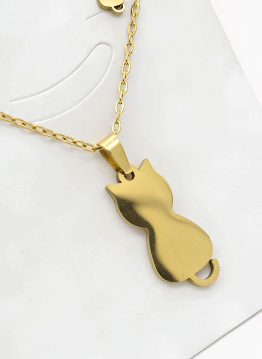 SET DE COLLAR, DIJE Y ARETES EN ACERO INOXIDABLE 316L