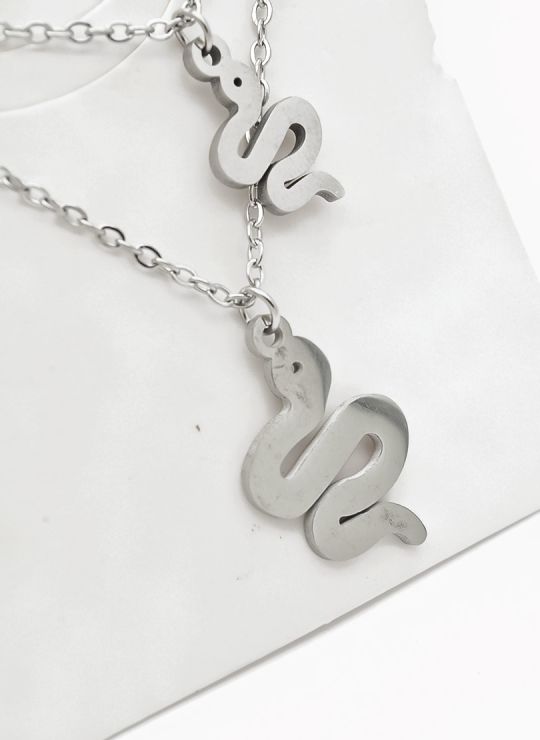 SET DE COLLAR, DIJE Y ARETES EN ACERO INOXIDABLE 316L