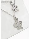 SET DE COLLAR, DIJE Y ARETES EN ACERO INOXIDABLE 316L