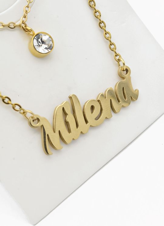SET DE COLLAR, DIJE Y ARETES EN ACERO INOXIDABLE 316L