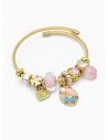 PULSERA TIPO PANDORA BRAZALETE EN RODIO CON MICROCIRCONES