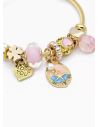 PULSERA TIPO PANDORA BRAZALETE EN RODIO CON MICROCIRCONES
